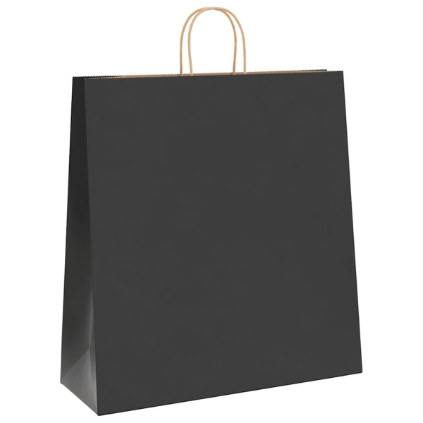 Bolsas de papel kraft con asas 50 uds negra 45x17x48 cm M 3