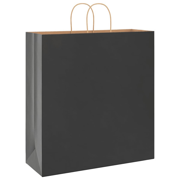 Bolsas de papel kraft con asas 50 uds negra 45x17x48 cm M 4