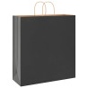 Bolsas de papel kraft con asas 50 uds negra 45x17x48 cm 4