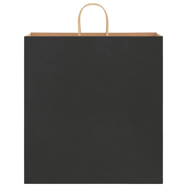 Bolsas de papel kraft con asas 50 uds negra 45x17x48 cm M 5