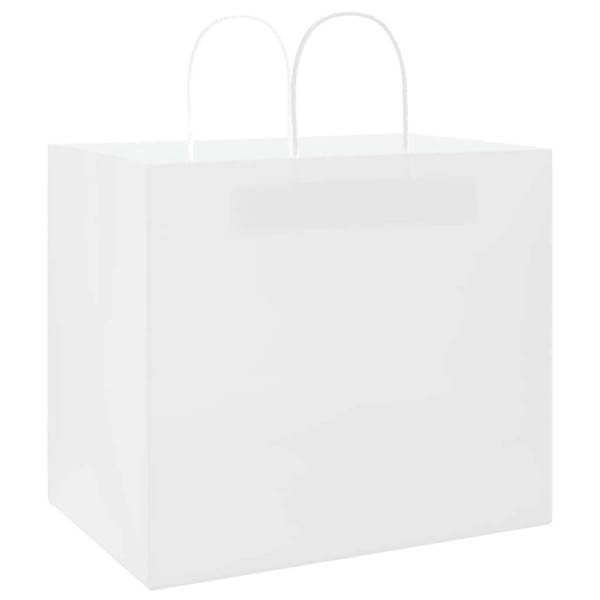 Bolsas de papel kraft con asas 250 uds blanca 32x22x28 cm M 3