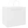 Bolsas de papel kraft con asas 250 uds blanca 32x22x28 cm 3
