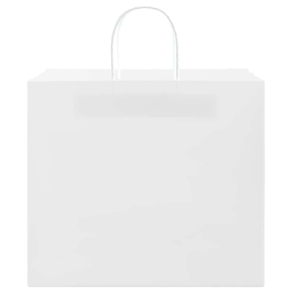 Bolsas de papel kraft con asas 250 uds blanca 32x22x28 cm M 5