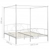 Estructura de cama con dosel metal blanco 180x200 cm 5