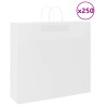 Bolsas de papel kraft con asas 250 uds blanca 54x15x49 cm 1