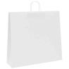 Bolsas de papel kraft con asas 250 uds blanca 54x15x49 cm 4