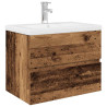 Mueble lavabo con lavabo integrado y grifo madera vieja 2