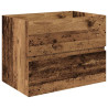 Mueble lavabo con lavabo integrado y grifo madera vieja 3