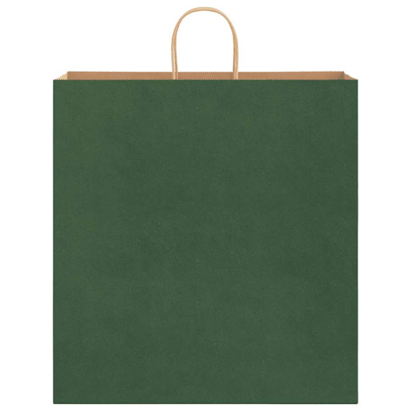 Bolsas de papel kraft con asas 250 uds verde 45x17x48 cm M 5