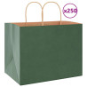 Bolsas de papel kraft con asas 250 uds verde 32x22x24 cm 1
