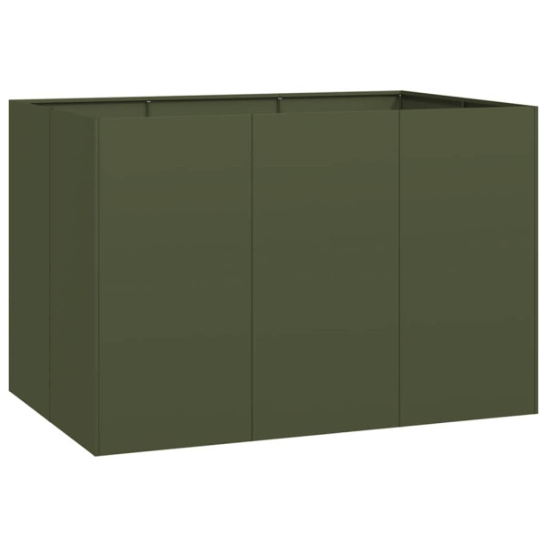 Vaso floreira 120x80x80 cm aço verde azeitona M 2