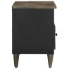 Mueble de TV madera maciza de mango negro 80x33x46 cm 4