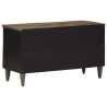 Mueble de TV madera maciza de mango negro 80x33x46 cm 5