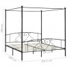 Estructura de cama con dosel metal negro 200x200 cm 5