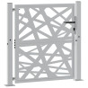 Puerta de jardín de acero desgastado diseño ligero 105x105 cm 3