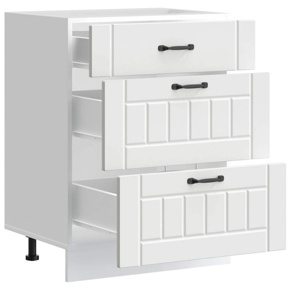 Mueble bajo de cocina Lucca madera de ingeniería blanca M 5