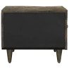 Mesa de centro de madera maciza de mango gris claro 80x50x40 cm 4