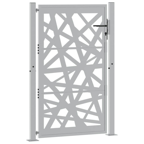 Portão de jardim 105x155 cm design de luz em aço resistente M 3