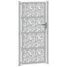 Portão de jardim 105x205 cm design de folha de aço resistente 3