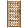 Puerta de jardín diseño en cruz de acero desgastado 105x205 cm 4