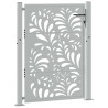 Puerta de jardín de acero desgastado diseño ondulado 105x130 cm 3