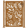 Puerta de jardín de acero desgastado diseño ondulado 105x130 cm 4