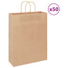 Bolsas de papel kraft con asas 50 uds marrón 32x12x42 cm 1
