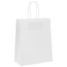 Sacos de papel 250 unid com alças branco 18x8x22 cm 4