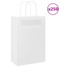 Sacos de papel 250 unid com alças branco 21x11x31 cm 1