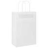 Sacos de papel 250 unid com alças branco 21x11x31 cm 3