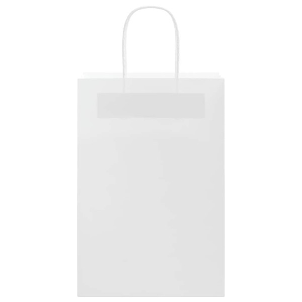 Sacos de papel 250 unid com alças branco 21x11x31 cm M 5