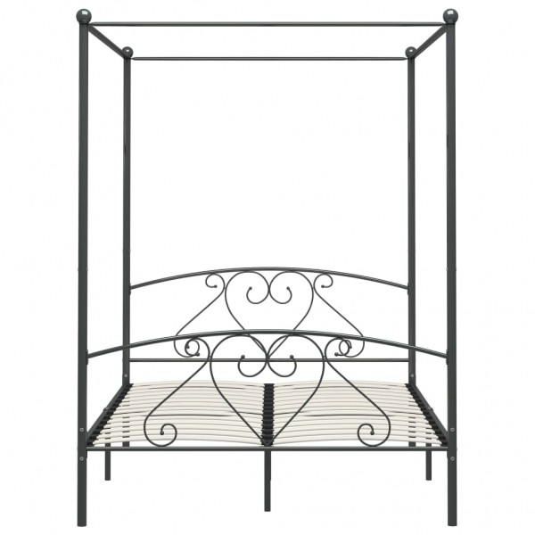 Estrutura de cama com leito de metal cinza 140x200 cm M 3