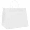 Bolsas de papel kraft con asas 250 uds blanca 32x22x24 cm 4