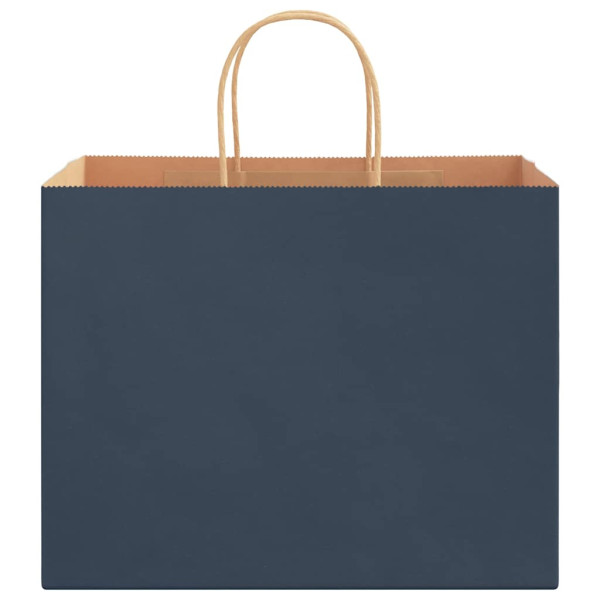 Bolsas de papel kraft con asas 250 uds azul 32x22x24 cm M 5
