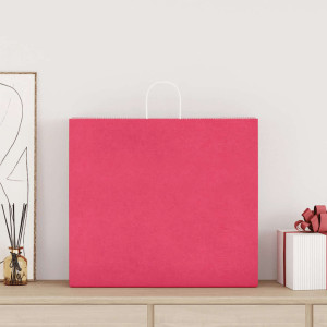 Bolsas de papel kraft con asas 50 uds rosa 54x15x49 cm H