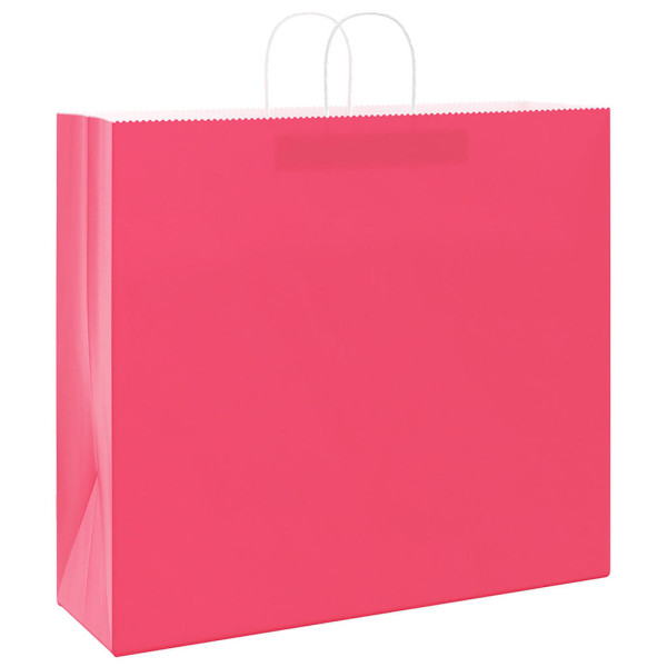 Bolsas de papel kraft con asas 50 uds rosa 54x15x49 cm M 4