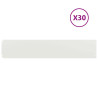 Orlas de relva 30 pcs branco 20x103 cm aço laminado a frio 2