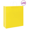 Bolsas de papel kraft con asas 50 uds amarillas 45x17x48 cm 1