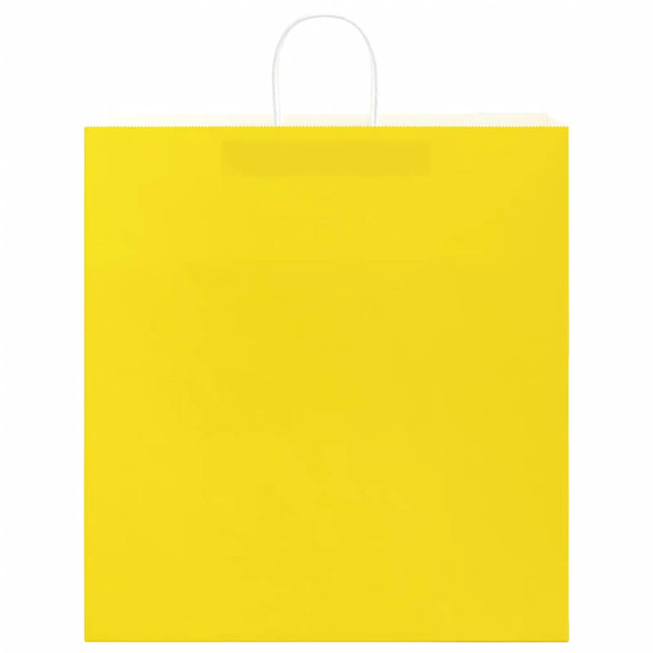 Bolsas de papel kraft con asas 50 uds amarillas 45x17x48 cm M 5