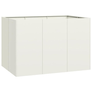 Vaso floreira 120x80x80 cm aço branco H