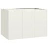Vaso floreira 120x80x80 cm aço branco 2