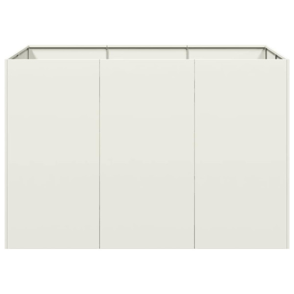 Vaso floreira 120x80x80 cm aço branco M 4