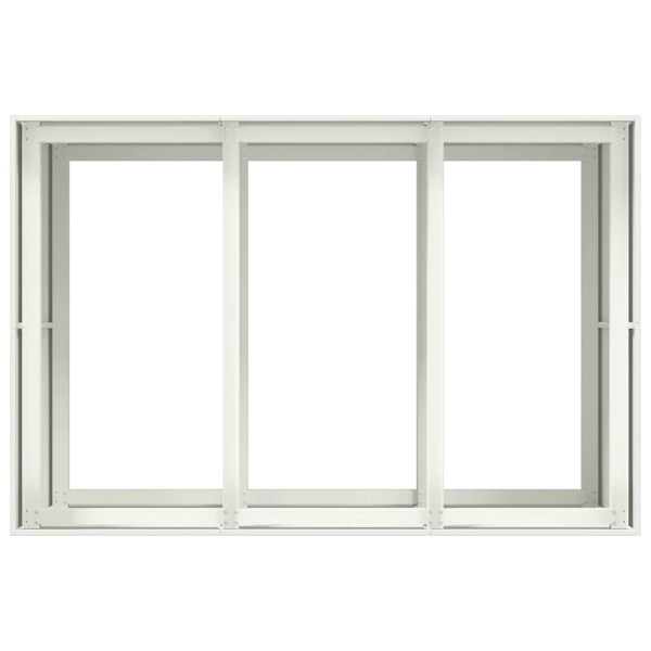Vaso floreira 120x80x80 cm aço branco M 5