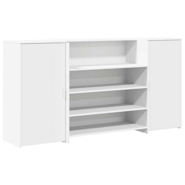 Balcão recepção 200x50x103.5 cm madeira branco M 2