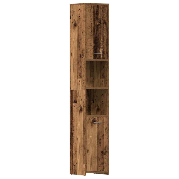 Armario de baño madera de ingeniería envejecida 30x30x183.5 cm M 2