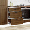 Mueble bajo de cocina Kalmar madera ingeniería de roble marrón 3