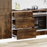 Mueble bajo de cocina Kalmar de madera ingeniería roble ahumado 3