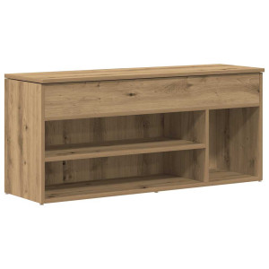 Mueble zapatero madera ingeniería roble artisan 102x30.5x45 cm H