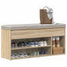 Banco zapatero madera de ingeniería roble sonoma 102x30.5x45 cm 1