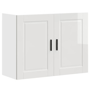 Armario pared cocina Porto madera ingeniería blanca alto brillo H